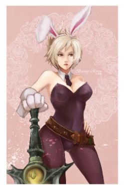Battle Bunny Riven by 秋貓 HD Wallpaper Fan Art Artwork League of Legends lol
