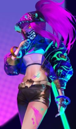K/DA Akali by shenteita HD Wallpaper Background Fan Art Artwork League of Legends lol