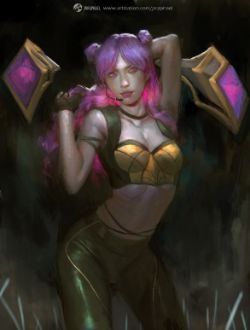 K/DA Kai'Sa by fate-fiction HD Wallpaper Background Fan Art Artwork League of Legends lol