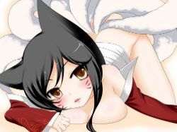 Sexy Ahri by 秋城鬼子（あきしろきこ） League of Legends Fan Art Artwork Wallpaper lol