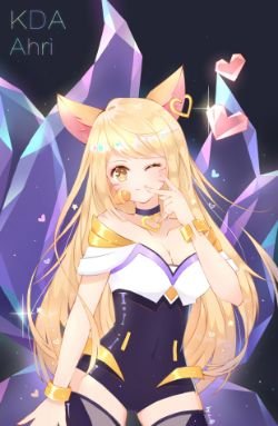 K/DA Ahri by 猫饼小希 HD Wallpaper Background Fan Art Artwork League of Legends lol