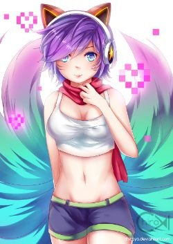 Arcade Ahri by ちろよ League of Legends Artwork HD Wallpaper lolFan Art Artwork