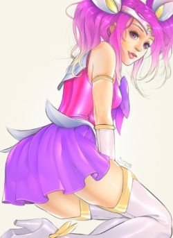 Star Guardian Lux by simoneferriero HD Wallpaper Background Fan Art Artwork League of Legends lol