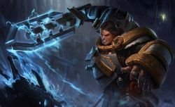 Steel Legion Garen Splash Art 4k HD Wallpaper Official Artwork League of Legends lol