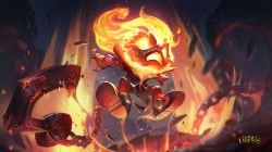 Infernal Amumu Splash Art HD Wallpaper Background Fan Art Artwork League of Legends lol