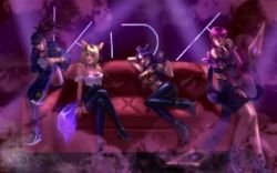 K/DA Kai'Sa, Evelynn, Akali & Ahri by 平苏CuZn HD 4k Wallpaper Background Fan Art Artwork League of Legends lol