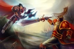 Darius Vs Garen by leejun35 HD Wallpaper Fan Art Artwork League of Legends lol