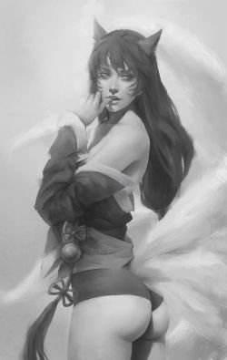 Sexy Ahri by Tim Liu HD Wallpaper Fan Artwork League of Legends lol