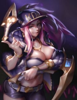 K/DA Akali by nene HD Wallpaper Background Fan Art Artwork League of Legends lol