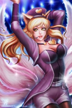 Popstar Ahri by sakuyasworld HD Wallpaper Background Fan Art Artwork League of Legends lol