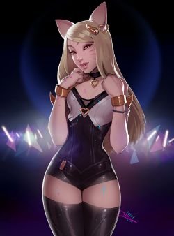 K/DA Ahri by vashperado HD Wallpaper Background Fan Art Artwork League of Legends lol