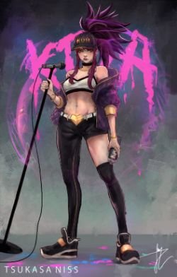 K/DA Akali by Tsukasa Niss (2) HD Wallpaper Background Fan Art Artwork League of Legends lol