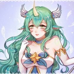 Star Guardian Soraka by Micty蜜 (2) HD Wallpaper Background Fan Art Artwork League of Legends lol