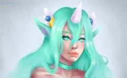 Star Guardian Soraka by LauriitaChan HD Wallpaper Background Fan Art Artwork League of Legends lol
