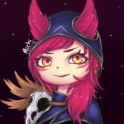 Chibi Xayah Portrait by Panditablu HD Wallpaper Fan Art Artwork League of Legends lol