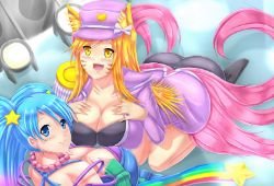 Arcade Sona & Popstar Ahri by Xano501 HD Wallpaper Fan Art Artwork League of Legends lol