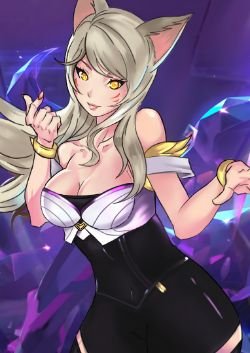 K/DA Ahri by mhanis518 HD Wallpaper Background Fan Art Artwork League of Legends lol
