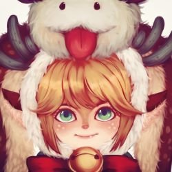 Snow Fawn Poppy by mettyon HD Wallpaper Background Fan Art Artwork League of Legends lol