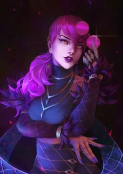 K/DA Evelynn by Kytru HD Wallpaper Background Fan Art Artwork League of Legends lol