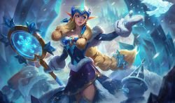 Winter Wonder Soraka Splash Art HD Wallpaper Background Official Art Artwork League of Legends lol