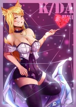 K/DA Ahri by kirakelvin HD Wallpaper Background Fan Art Artwork League of Legends lol