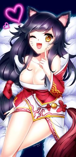 Ahri by Opalheart League of Legends Fan Art Artwork Wallpaper lol