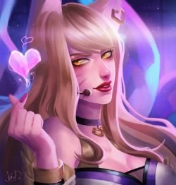 K/DA Ahri by DiWine-Waro HD Wallpaper Background Fan Art Artwork League of Legends lol
