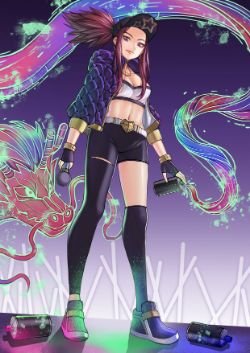 K/DA Akali by 나니짱 HD Wallpaper Background Fan Art Artwork League of Legends lol