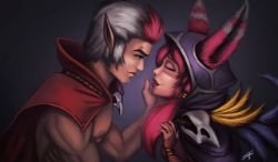 Xayah & Rakan by mindcore53 HD 4k Wallpaper Background Fan Art Artwork League of Legends lol