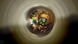 Hazmat Heimerdinger by Drazieth HD Wallpaper Fan Art Artwork League of Legends lol