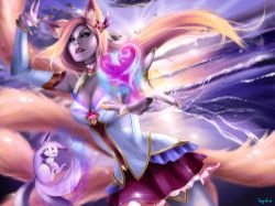 Star Guardian Ahri by toniji HD 4k Wallpaper Background Fan Art Artwork League of Legends lol