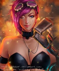 Vi by ChubyMi HD Wallpaper Fan Art Artwork League of Legends lol HD Wallpaper Fan Art Artwork League of Legends lol