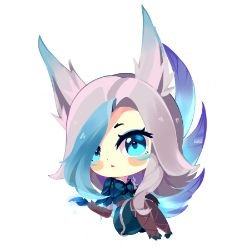 Chibi SSG Xayah by clausketch HD Wallpaper Background Fan Art Artwork League of Legends lol