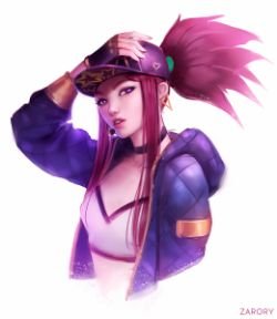 K/DA Akali by Zarory HD Wallpaper Background Fan Art Artwork League of Legends lol