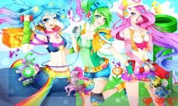 Arcade Riven, Sona, Miss Fortune, Hecarim, Final Boss Veigar & Battle Boss Blitzcrank by Harimii HD Wallpaper Fan Art Artwork League of Legends lol
