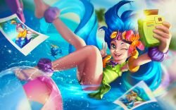 Pool Party Zoe by baoxiaobao HD Wallpaper Background Fan Art Artwork League of Legends lol