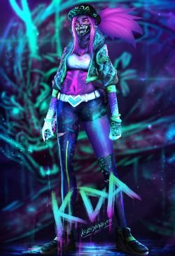 K/DA Akali by Kazuya Netto HD Wallpaper Background Fan Art Artwork League of Legends lol