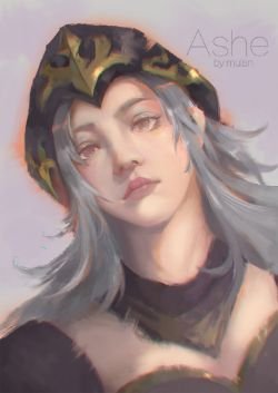 Ashe by mulankuku HD Wallpaper Background Fan Art Artwork League of Legends lol