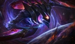 Dark Star Kha'Zix Splash Art HD 4k Wallpaper Background Official Art Artwork League of Legends lol
