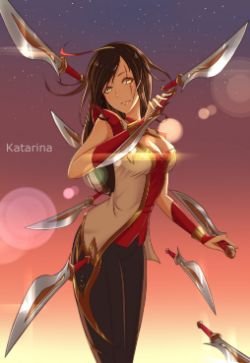 Warring Kingdoms Katarina by 深眸倒影 HD Wallpaper Fan Art Artwork League of Legends lol