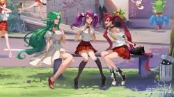 Star Guardian Ahri, Soraka, Lux, Jinx, Poppy, Lulu & Teemo by kusanagi lin HD Wallpaper Background Fan Art Artwork League of Legends lol