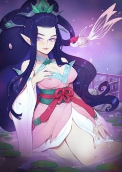 Sacred Sword Janna by anntan HD Wallpaper Background Fan Art Artwork League of Legends lol