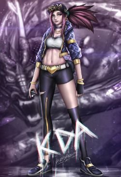 K/DA Akali by Kazuya Netto HD Wallpaper Background Fan Art Artwork League of Legends lol
