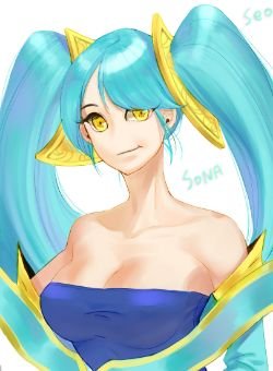 Sona by RAMUNE HD Wallpaper Fan Art Artwork League of Legends lol
