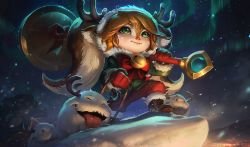 Snow Fawn Poppy Splash Art HD 4k 6k Wallpaper Background Official Art Artwork League of Legends lol