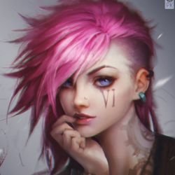 Vi Portrait by Zeronis HD Wallpaper Fan Art Artwork League of Legends lol