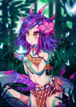 Neeko by Chishuru HD Wallpaper Background Fan Art Artwork League of Legends lol