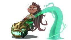Chibi Illaoi by jeng3x HD Wallpaper Fan Art Artwork League of Legends lol