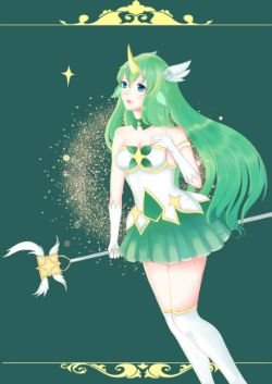 Star Guardian Soraka by 软肉酥w_ HD Wallpaper Background Fan Art Artwork League of Legends lol