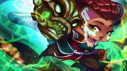 Chibi Illaoi by hopiangmangga HD Wallpaper Fan Art Artwork League of Legends lol